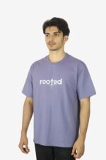 Oversized Fit Cotton Purple T-Shirt