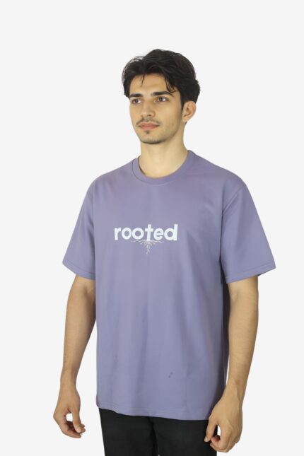 Oversized Fit Cotton Purple T-Shirt
