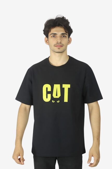 CAT Black Oversized T-Shirt