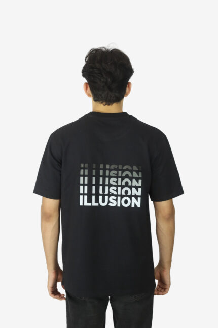 Loose Fit ILLUSION Black T-Shirt