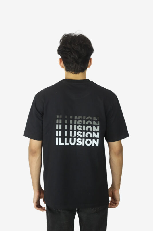 Loose Fit ILLUSION Black T-Shirt