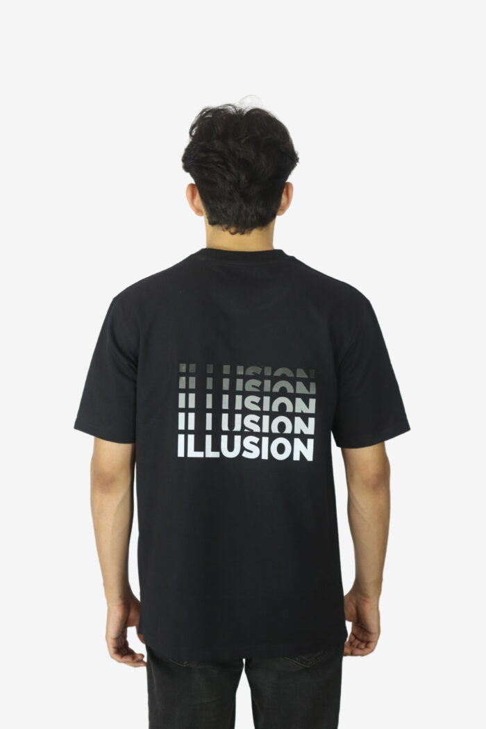 Loose Fit ILLUSION Black T-Shirt