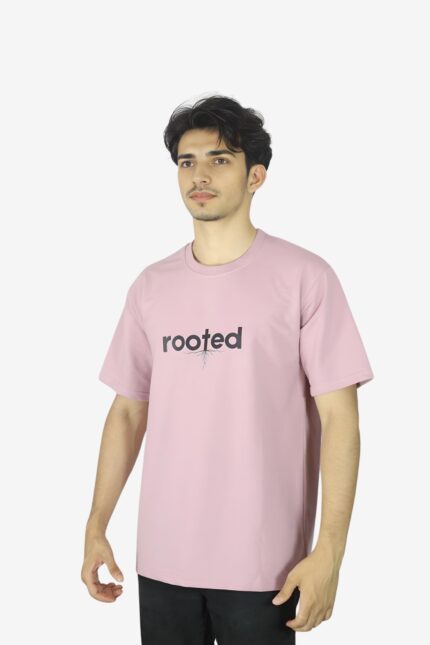 Oversized Fit Cotton Light Pink T-Shirt