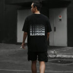 Loose Fit ILLUSION Black T-Shirt