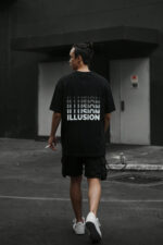 Loose Fit ILLUSION Black T-Shirt